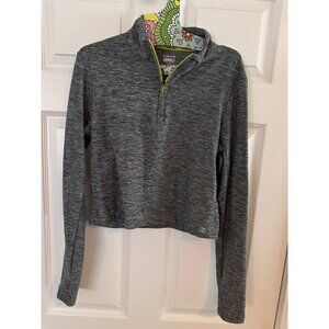 Hind running 3/4 zip athletic cropped jacket gray